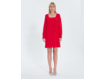 Robe courte en crêpe rouge