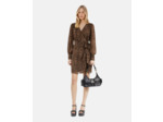 Robe courte avec ceinture leopard