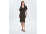 Robe en maille fine kaki