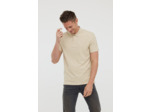 Polo manches courtes en jacquard «Feuilles»