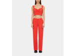 Pantalon Tailleur Rouge En Crêpe red