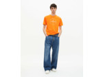 T-shirt manches courtes avec print devant orange
