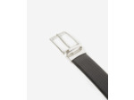 Ceinture en cuir noir réversible à boucle simple black