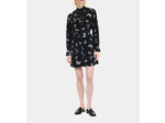 Robe courte imprimée papillons black white