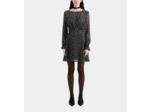 Robe Courte A Manches Longues black-ecru