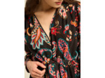 Robe courte imprimée à col V