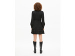 Robe courte en jacquard léopard noire black