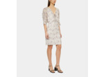 Robe Courte Imprimée Avec Laçage ecru/mauve chalk