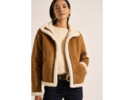 Blouson en fausse fourrure peau lainée