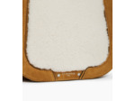 Sac bandoulière moyen modèle Ella en cuir suède et peau lainée