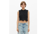 Top court en dentelle noir black