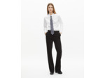 Pantalon tailleur en crêpe coupe droite noir black
