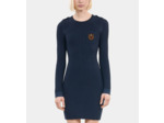 Robe courte en maille bleu marine