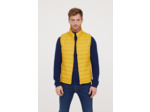 Doudoune légère basique sans manches en nylon, print poitrine, bandes élastiques côtés