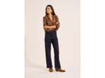 Jean large taille haute sans coutures