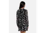 Robe courte manche flottante black / silver