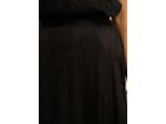 Jupe longue évasée en satin de viscose