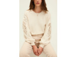 Sweatshirt aux manches brodées - JOLINE