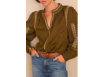 Blouse brodée SIXTINE en 100% coton