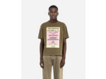 T-shirt manches courtes avec print devant olive kaki