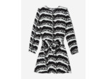 Robe Courte Avec Ceinture Imprimée black / white