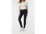 Denim slim fit, jambes ajustées, taille medium haut
