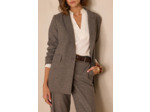 Veste de tailleur à rayures en laine NELIA