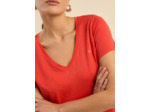 Tee-shirt col V en coton