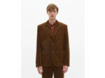 Veste de costume en velours côtelé marron caramel