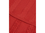 Robe Courte Rouge En Maille Ajourée red brique