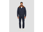 Blouson pilote avec col imitation fausse fourrure amovible