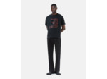 T-shirt manches courtes avec print devant black washed