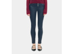 Jean Skinny Effet Cuir Bleu Marine bleu