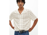 Chemise manches courtes à carreaux écrue white / black