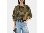 Blouson Court En Denim Camouflage camouflage