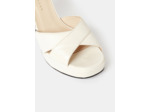 Sandales Kourtney Craie en Cuir Laminé De Chèvre