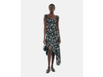 Robe longue avec imprimé fleuri black white