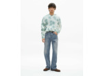 Cardigan a capuche tie and dye kaki / white