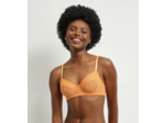 Soutien-gorge à armatures en tulle orange et pois lurex Shiny Mesh