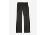 Pantalon large detail bande satin black