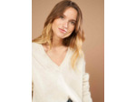 Pull à col V en mohair