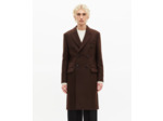 Manteau long en laine marron chocolate