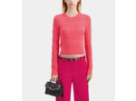 Pull Fuchsia En Maille Ajourée retro pink