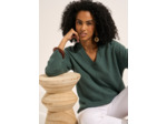 Pull col V en laine