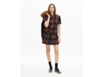 Jupe courte motif tartan rouge et noire rouge