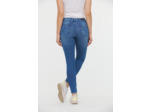 Denim skinny fit cropped, jambes très ajustées "effet seconde peau", taille medium, détail zip bas de jambe