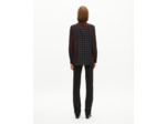 Chemise imprimée pois et fleurs en soie mélangée noire black