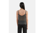 Top a bretelles en cote de maille grey silver