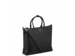 Le cuir lisse sac cabas zippe