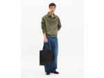 Sweatshirt col polo kaki kaki